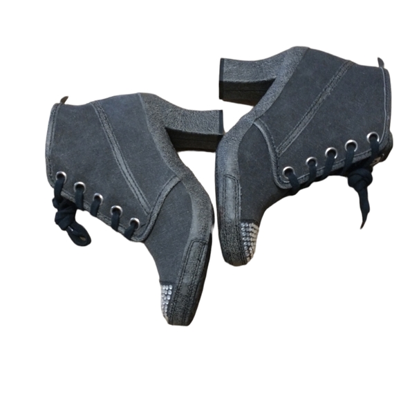 Rebels 8.5 Bling High Heel Dark Gray Boot Style Shoes 215896 - Picture 4 of 15